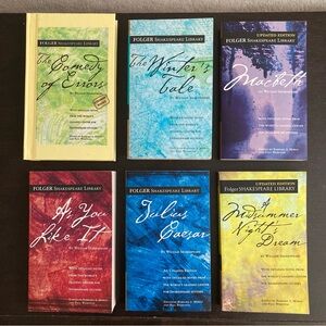 FOLGER 6 Shakespeare plays 🎭